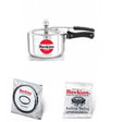 Hawkins Classic Pressure Cookers 3.5 Litre: CL35 with Hawkins Genuine 2 Gasket & 2 Safety Valve