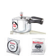 Hawkins Miss Mary Pressure Cooker 5 Litre: MM 50 with Hawkins Genuine 2 Gasket & 2 Safety Valve