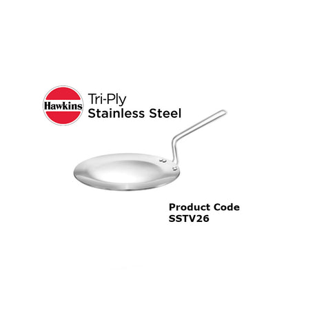 Hawkins Tri-Ply Stainless Steel Tava 3.5mm 26 cm: SSTV26