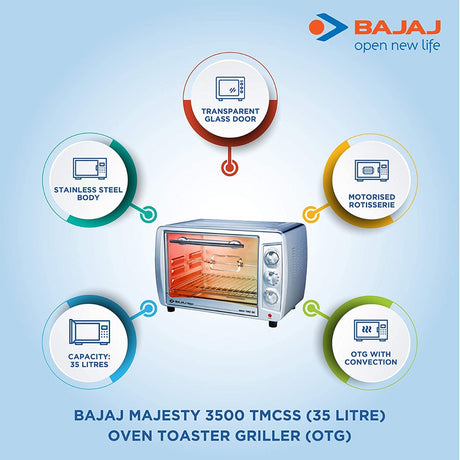 Bajaj 4500 TMCSS (45 Litre) Oven Toaster Griller (OTG)