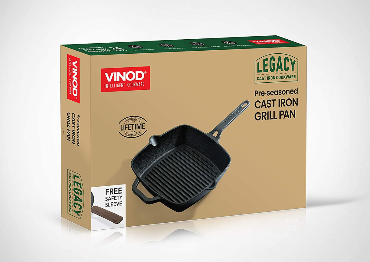 VINOD CAST IRON GRILL PAN 24 CM ( LCISG24 )
