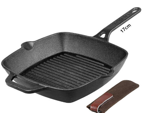 VINOD CAST IRON GRILL PAN 24 CM ( LCISG24 )
