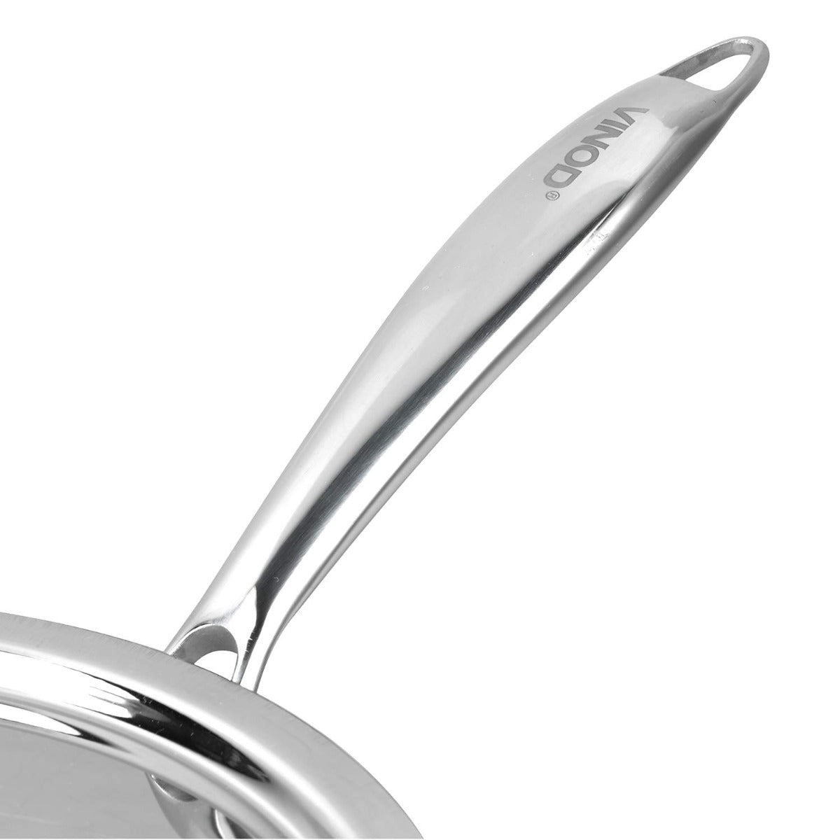 Vinod Platinum Triply Stainless Steel Deep Frypan with Lid- 22cm (PTDF22)