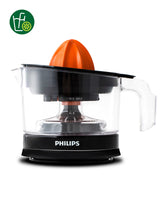 Daily Collection Citrus Press HR2777 – 80% Juice Extraction, 2-Way Rotation, 2 Cone Sizes, Transparent Bowl (0.5L)