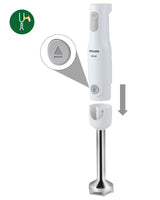 Daily Collection Hand Blender HL1600/00 | 650W Powerful Motor | Detachable Stainless Steel Rod | Single Button Release