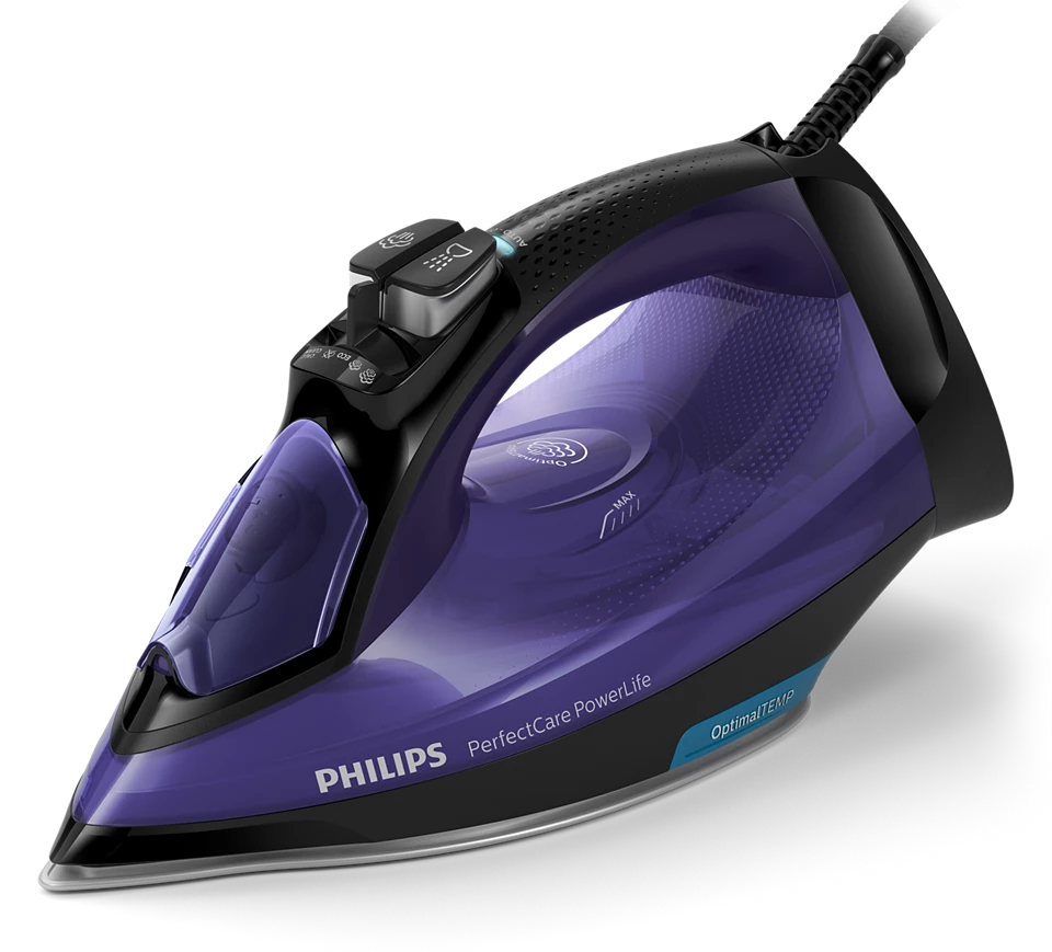 PerfectCare GC3925/34 Steam Iron | OptimalTEMP Technology | 2400W | 45g/min Continuous Steam | SteamGlide Plus Soleplate