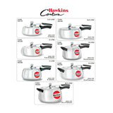 Hawkins Contura Pressure Cooker 1.5 Litre: HC15 with Hawkins Genuine 2 Gasket & 2 Safety Valve	