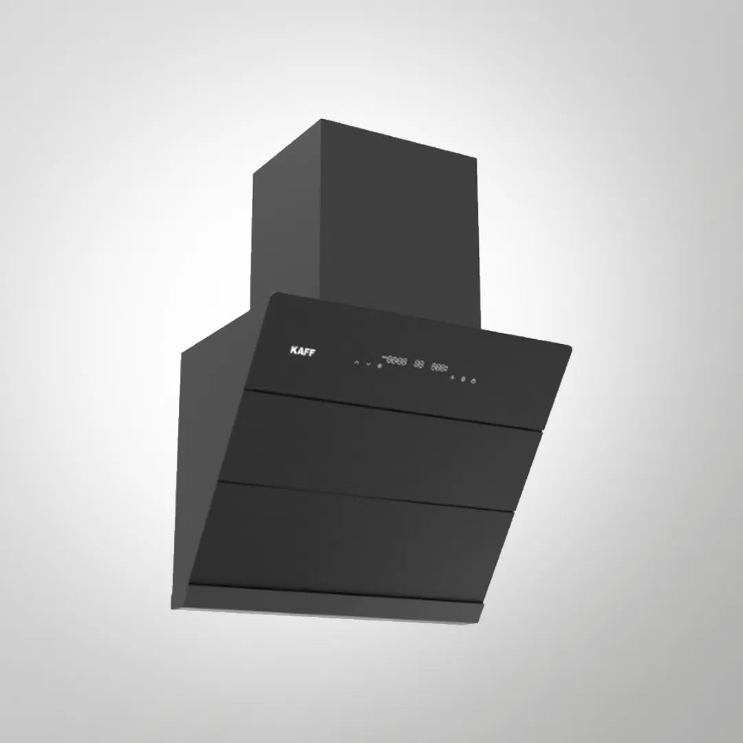 ALBURY Super 75 DC Filterless Smart Chimney | 75 cm Wall-Mounted, 1480 m³/hr, Auto Clean, Gesture Control, Matte Black Glass