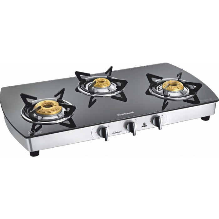 SUNFLAME  Magna 3 Burner Auto Ignition SS Gas Stove