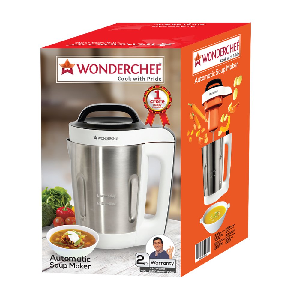 Wonderchef -Automatic Soup Maker 800-Watt White and Steel (63152446 )