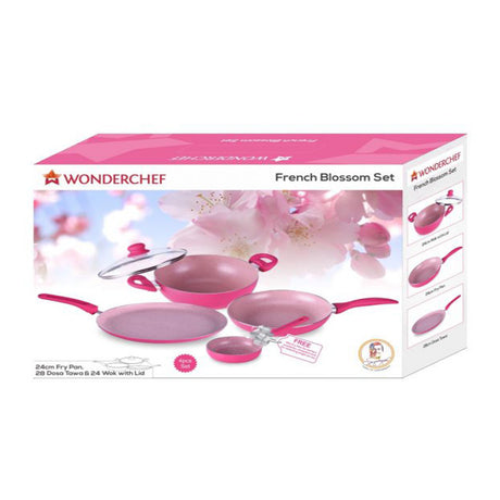 Wonderchef French Blossom 4pc Set (Induction Base)