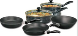 Hawkins Futura Non-Stick 7 Piece Glass Lid Cookware Set 4	