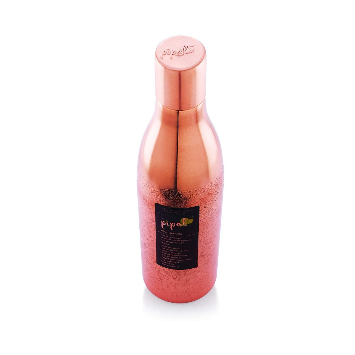 Pipal Sanjivni Copper Bottle 1100 Ml-Carving