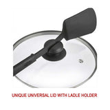 GLASS LID WITH LADLE HOLDER