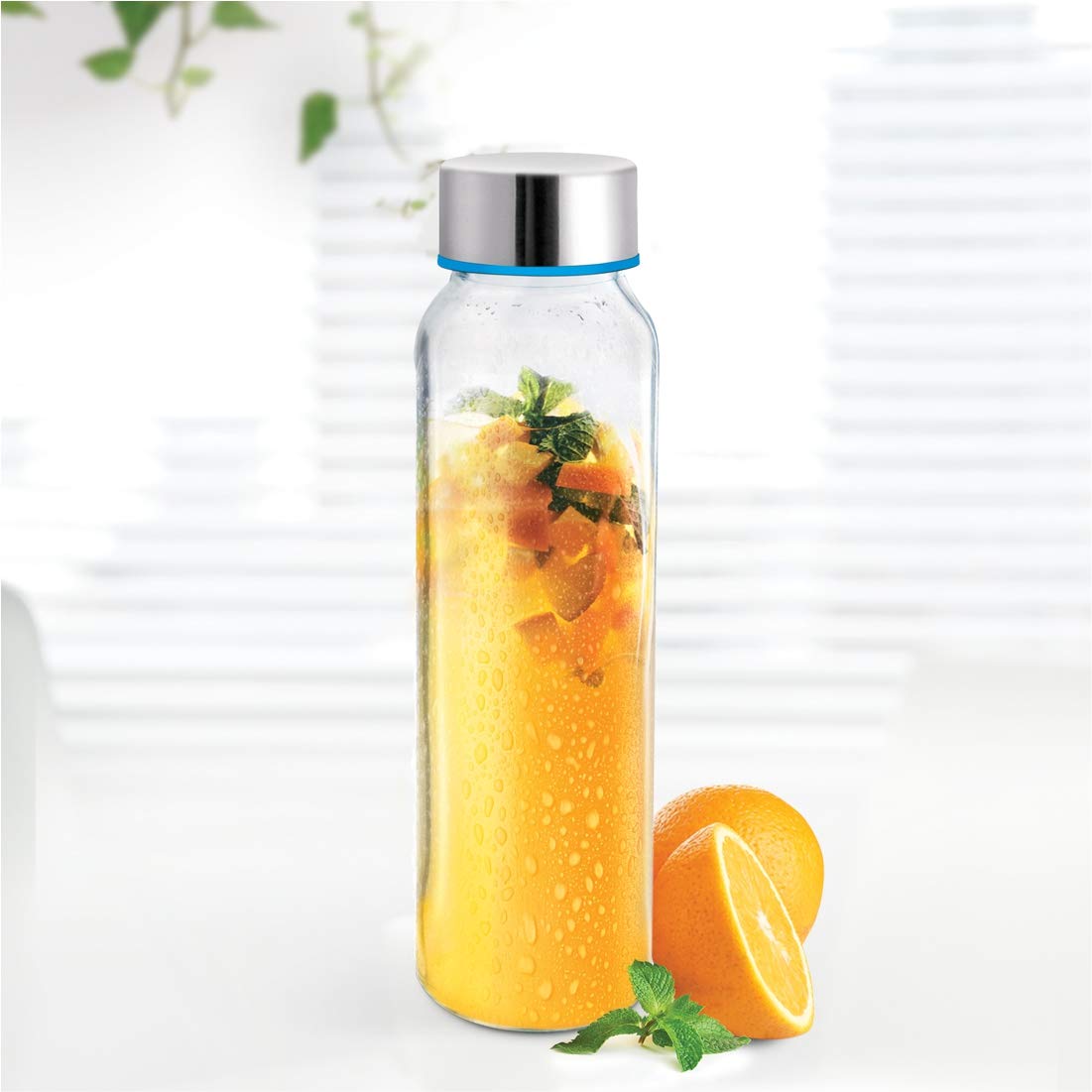 Treo Bobbin Borosilicate Glass Bottle, 250ml, Yellow