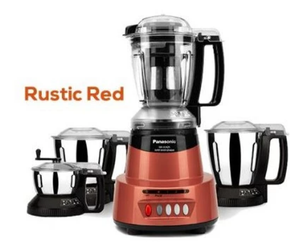 PANASONIC ELEMENTS SUPER MIXER GRINDER MX-AV425, 4-JAR SUPER MIXER GRINDER, 600 WATTS - ( RUSTIC RED )