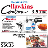 Hawkins 3.5 Liter Induction Safe Stainless Steel Contura Pressure Cooker SSC35