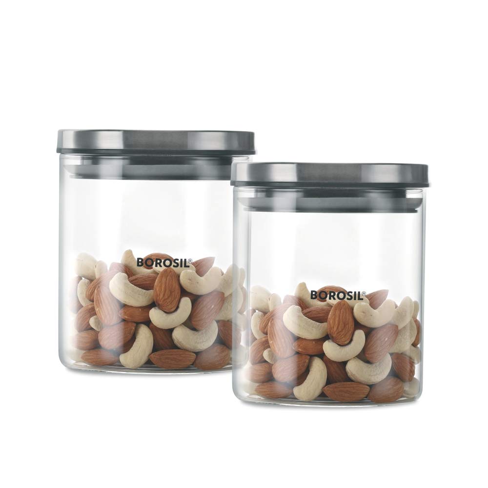 Borosil Classic Glass Jar Kitchen Storage