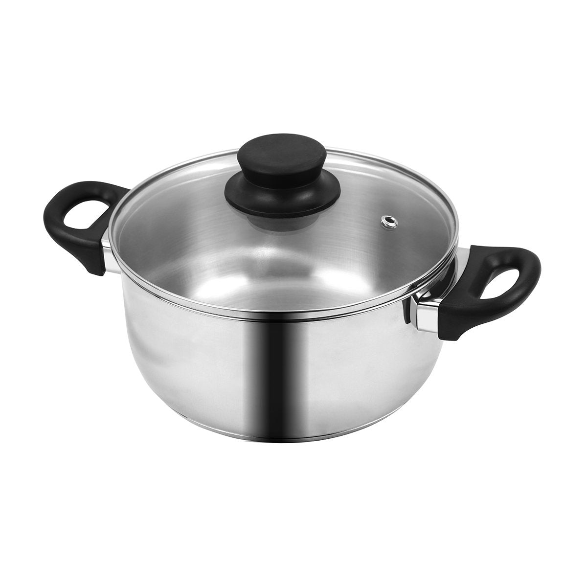 Tuffware 1.5 Liter Stainless Steel Casserole Conical with Glass Lid