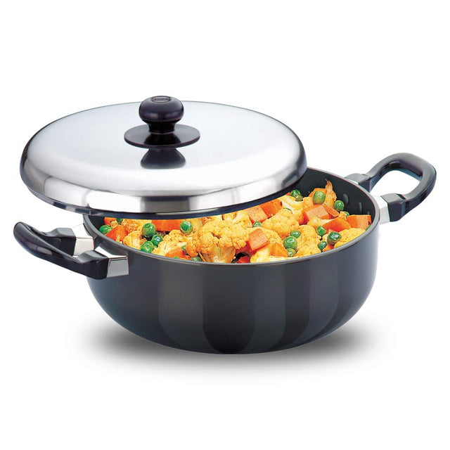 Hawkins Futura Non-Stick All-Purpose Pans with Steel Lid, 3.0 litres NAP30