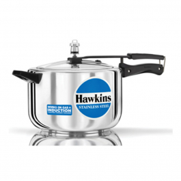 Hawkins Hevibase IH80 8-Litre Induction Pressure Cooker, Small, Silver 