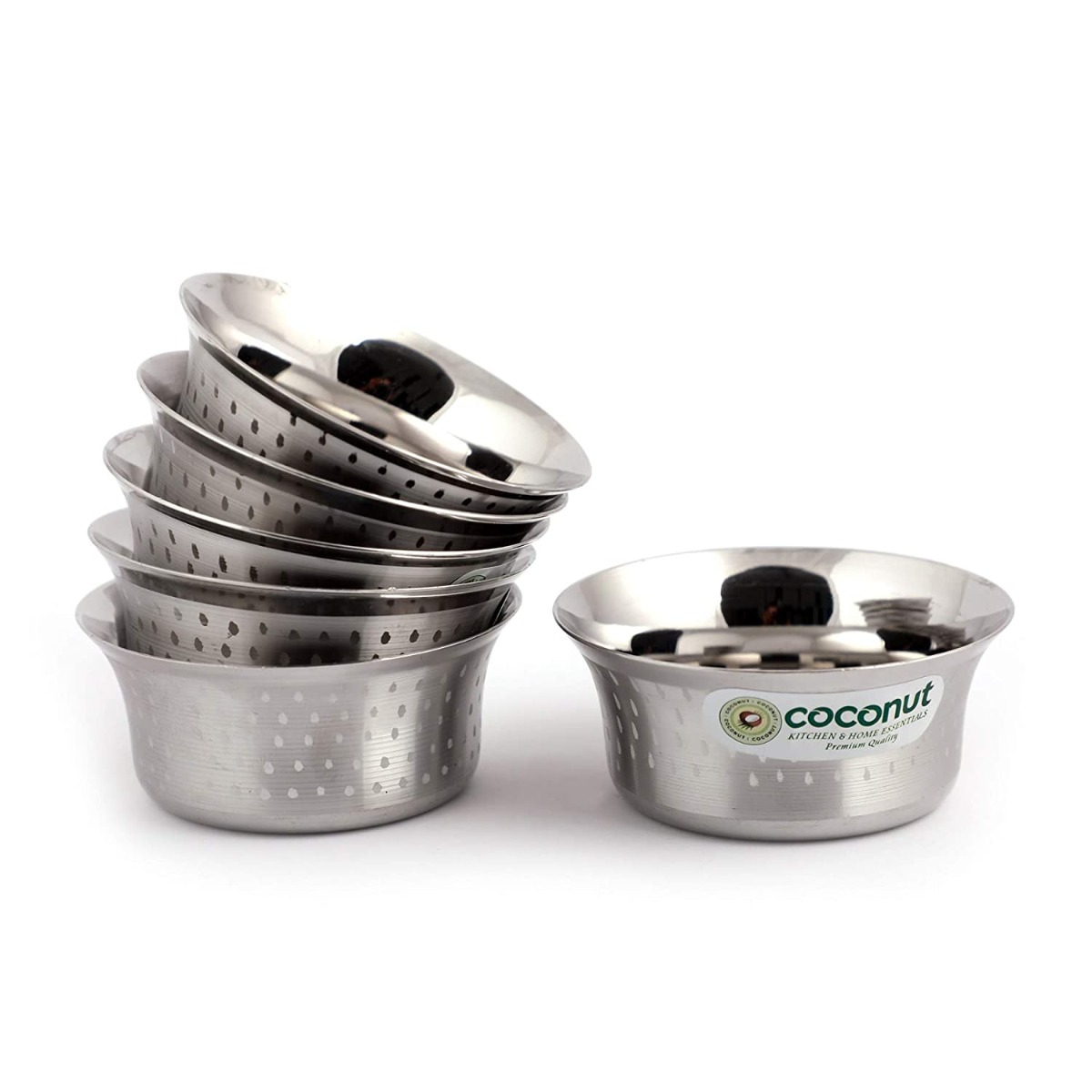Coconut Stainless Steel Plain Kadai for Cooking and Serving