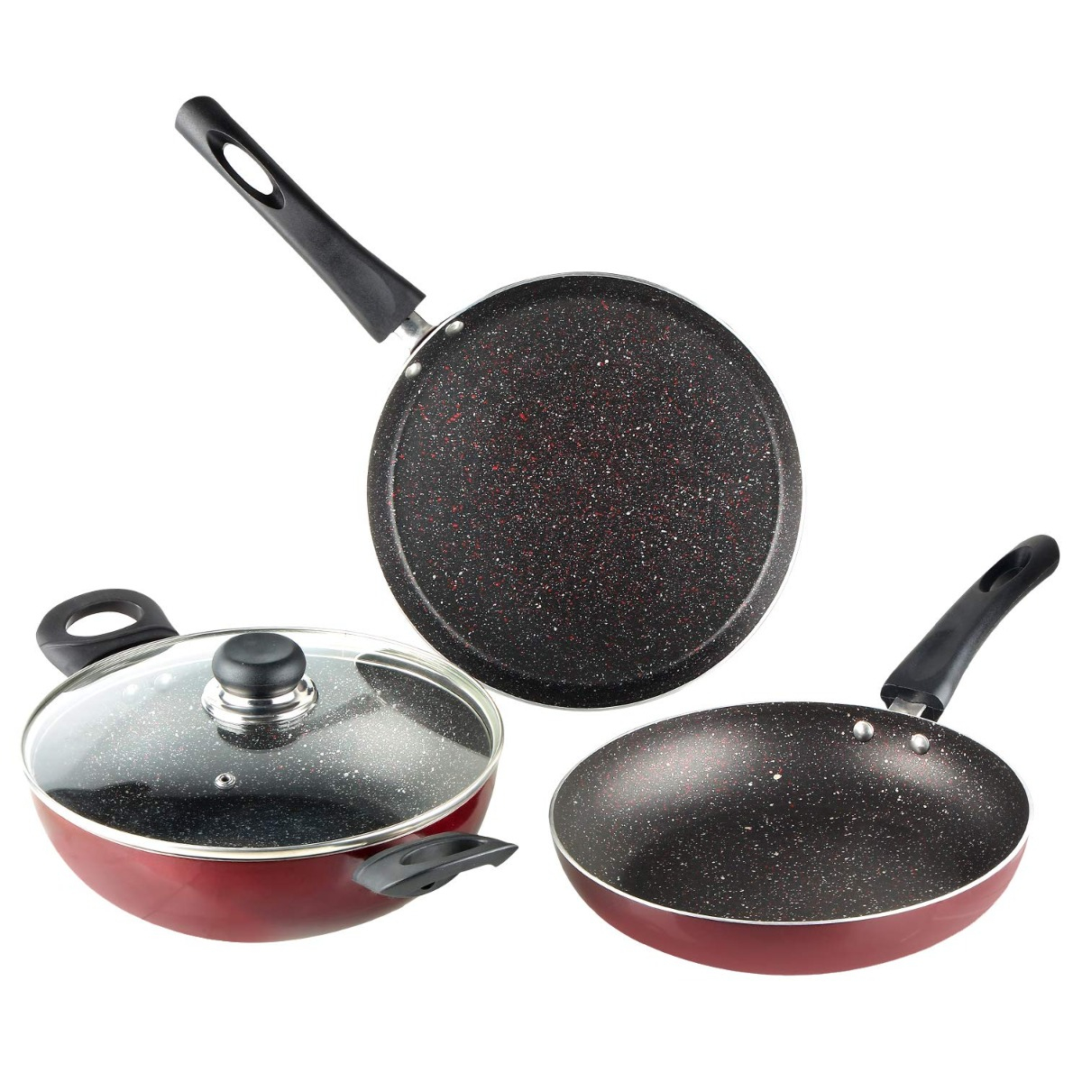 Vinod Cookware Nonstick Induction Dosa Tawa 25cm, Black