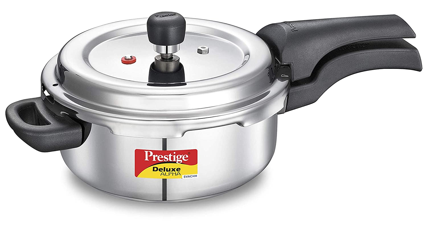Hawkins Hevibase IH30 3-Litre Induction Pressure Cooker, Small, Silver 
