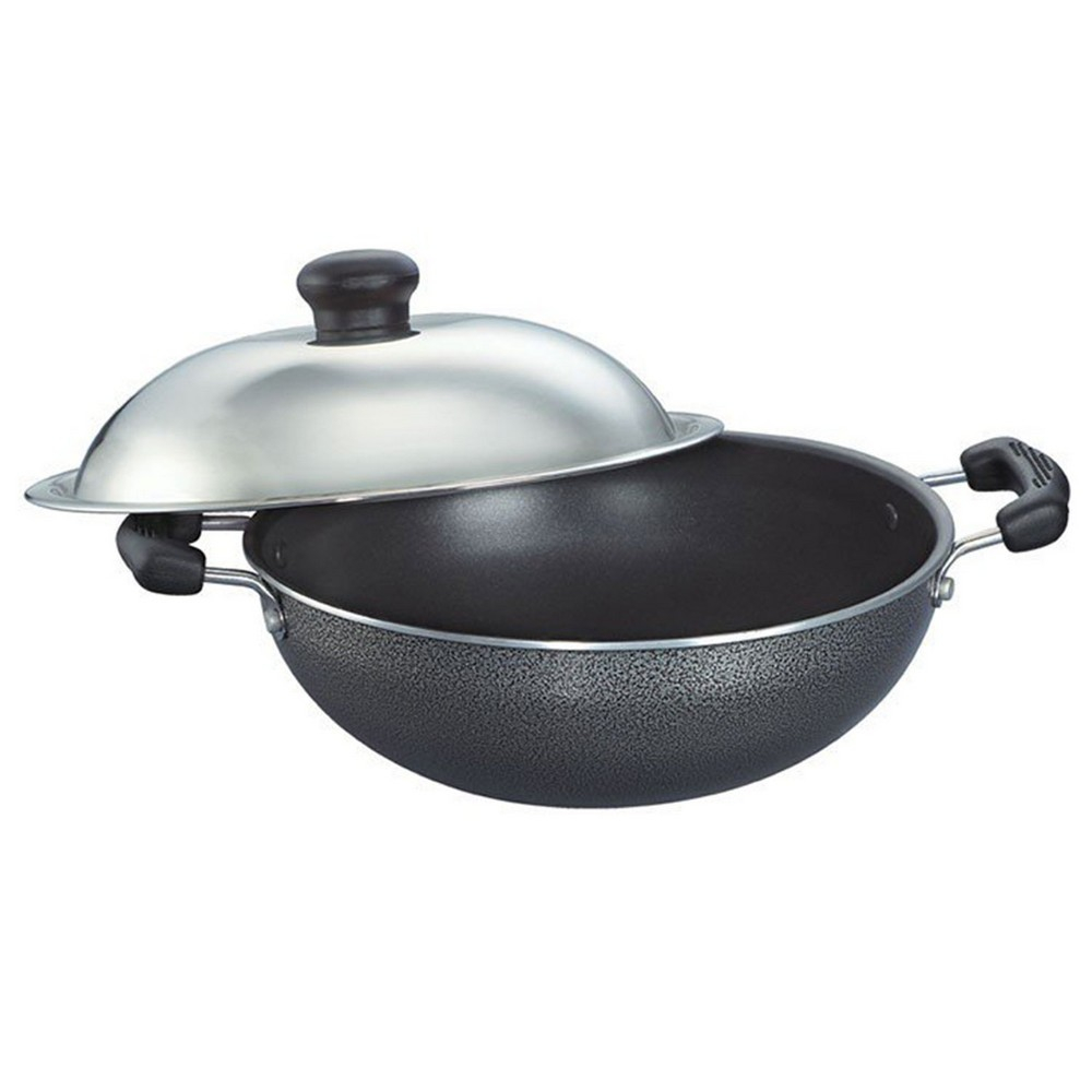 PRESTIGE OMEGA SELECT PLUS ROUND BASE KADAI FOR INDIAN COOKINGWITH SS LID